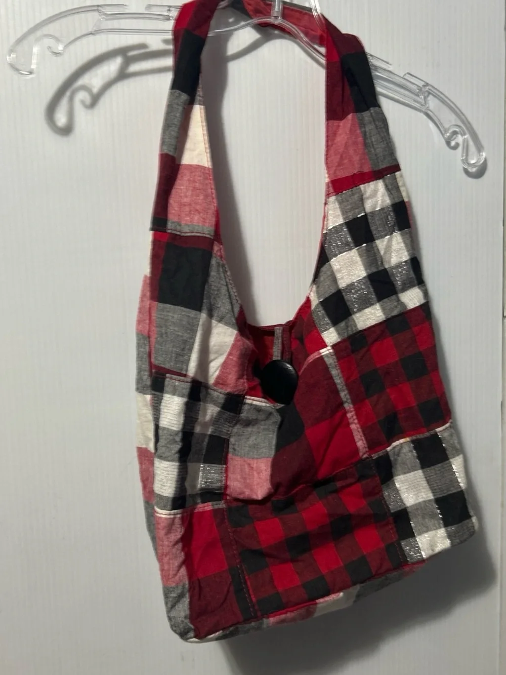 Cato Red and Black Plaid Hobo Shoulder Bag